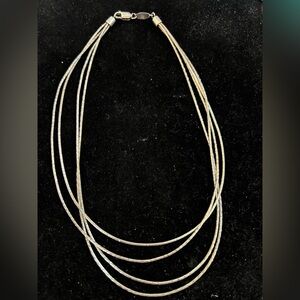 PAOLO ROMEO 925 STERLING SILVER 5 STRAND CABLE NECKLACE.  NICE!